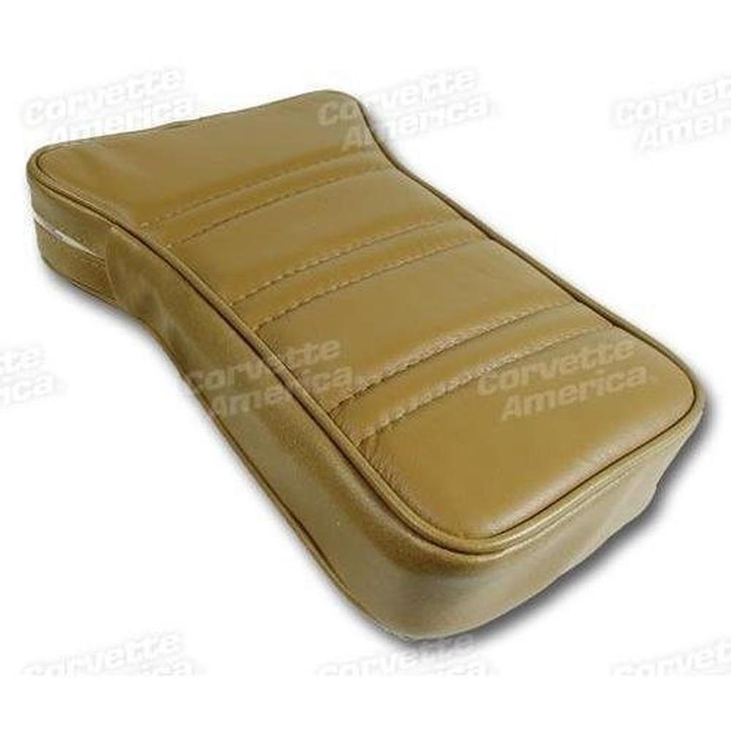 Corvette Center Armrest. Medium Saddle Leather: 1973-1975