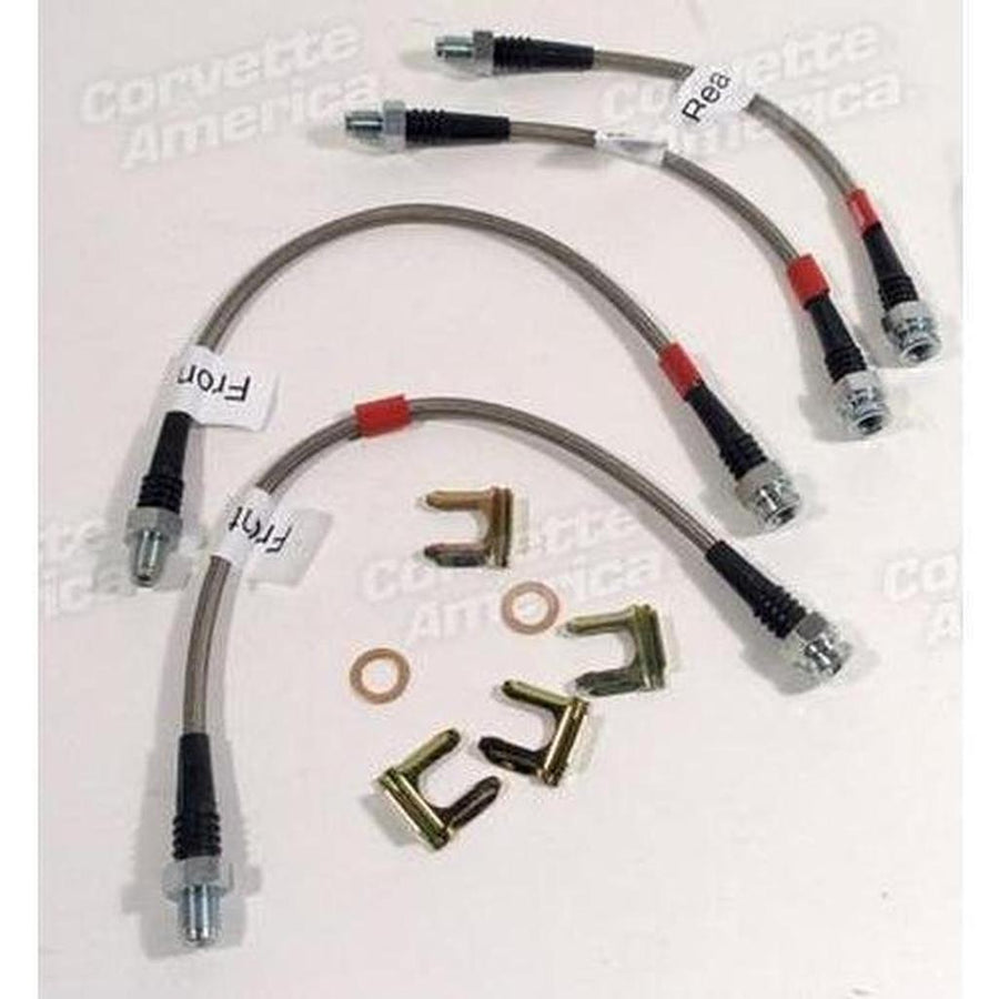 Corvette Brake Line Kit. Stainless Steel - Street Legal: 1963-1982