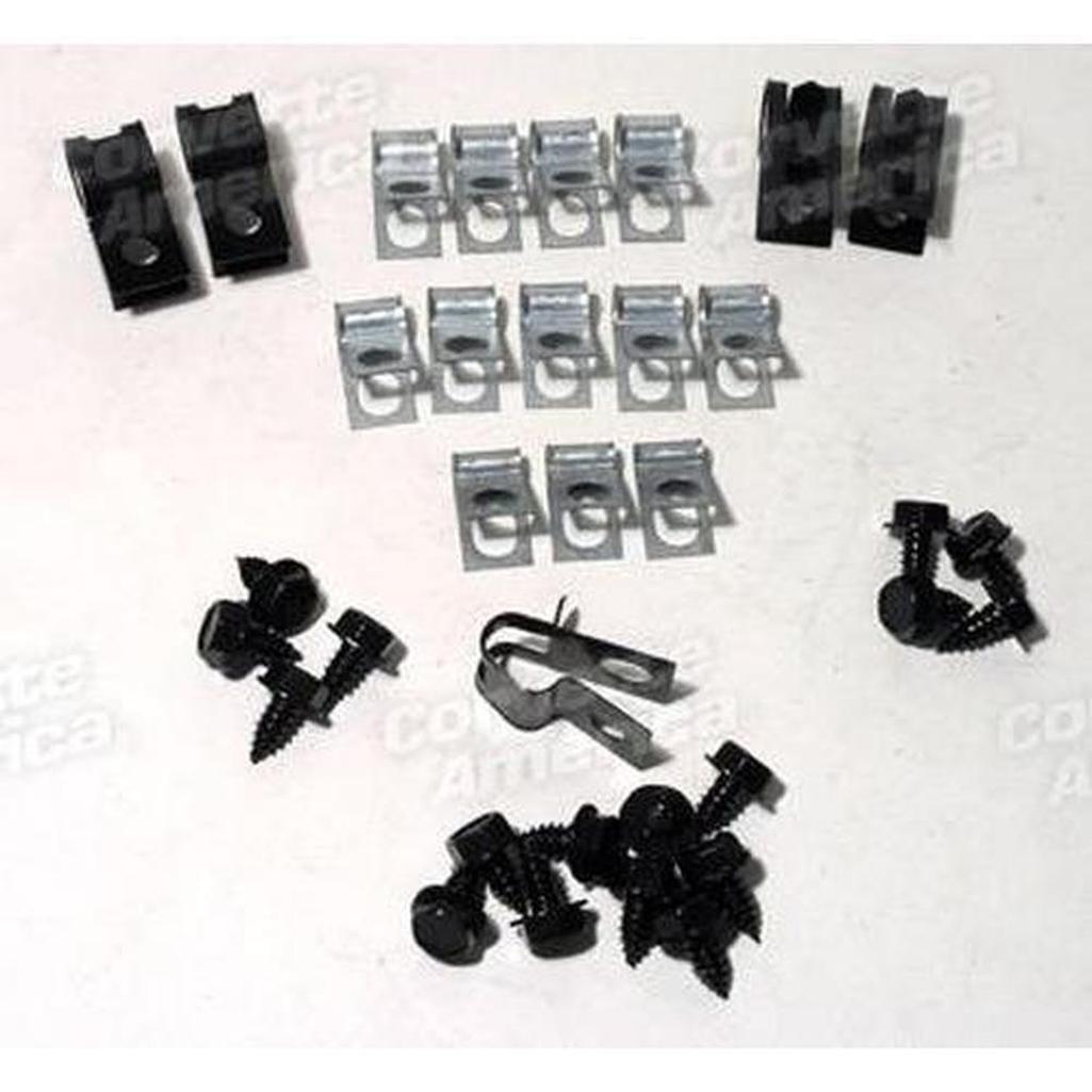 1971-1973 Corvette C3 Brake Line Clips - 34 Piece Set