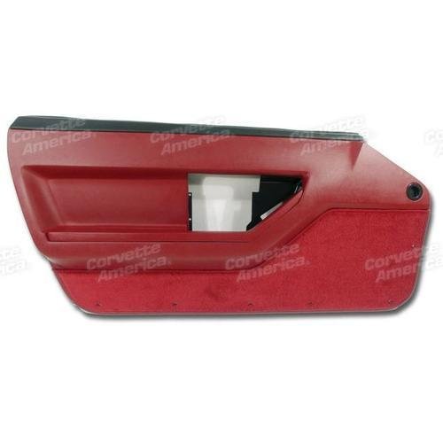 Corvette Door Panel. Red Deluxe Coupe LH: 1984-1985