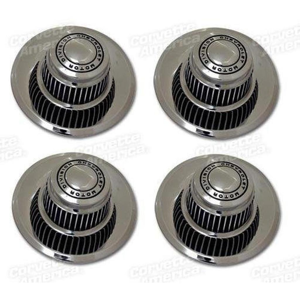 Corvette Rallye Wheel Hubcaps. OEM - 4 Piece Set: 1968-1982
