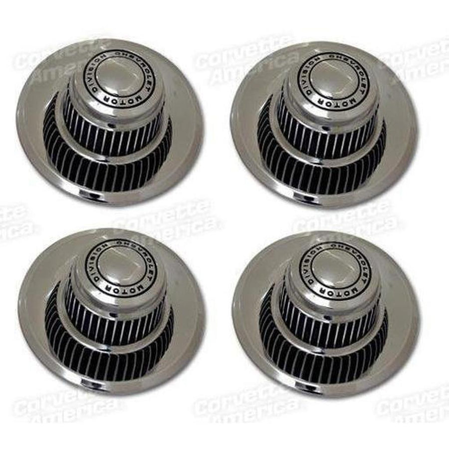 Corvette Rallye Wheel Hubcaps. OEM - 4 Piece Set: 1968-1982