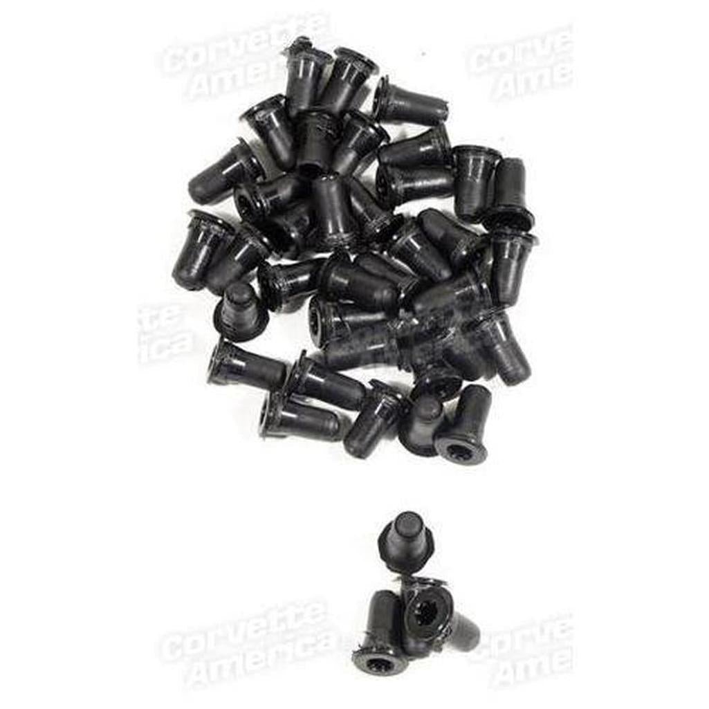 Corvette Door Weatherstrip Mount Hole Retainers. 40 Piece Set: 1961-1962