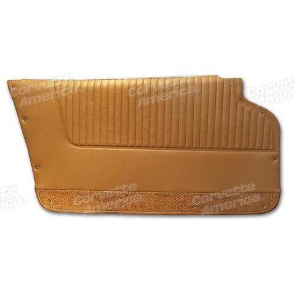 Corvette Door Panels. Saddle - Coupe - With Felt: 1963-1964