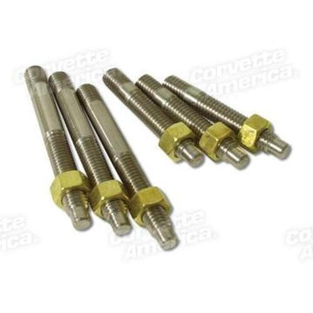 Corvette Exhaust Manifold Studs. W/Nuts - Stainless Steel: 1957-1978