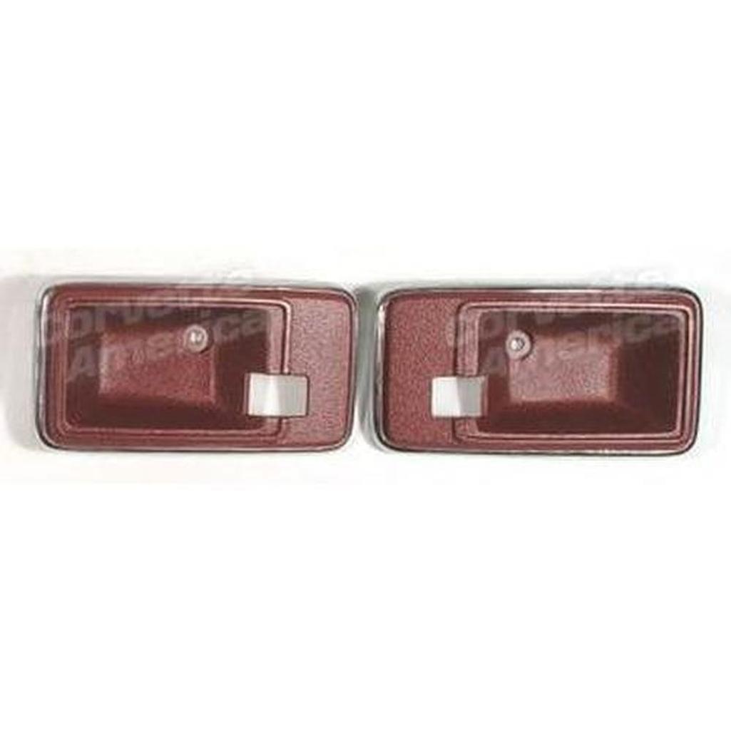 1982 Corvette C3 Door Latch Bezels - Red