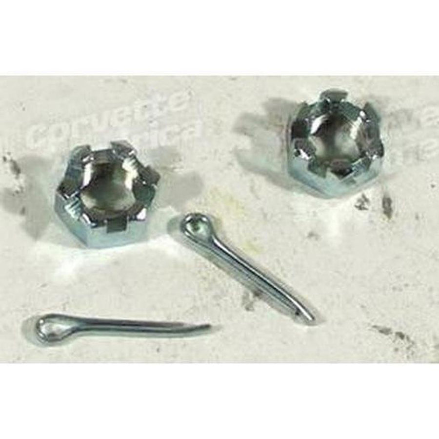 Corvette Upper Ball Joint Nut & Cotter Pin Set.: 1963-1982