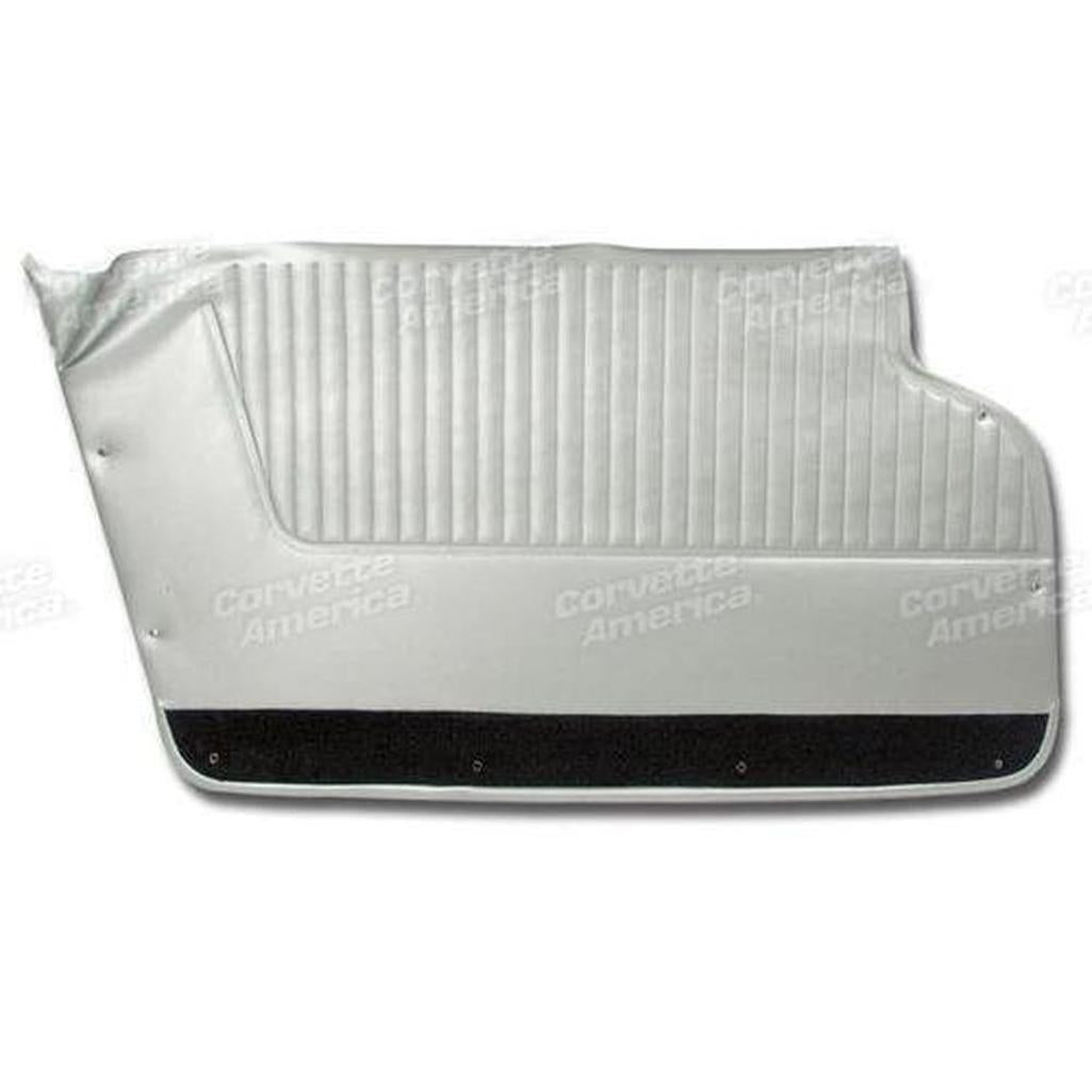 Corvette Door Panels. Silver With Dark Blue Carpet: 1964