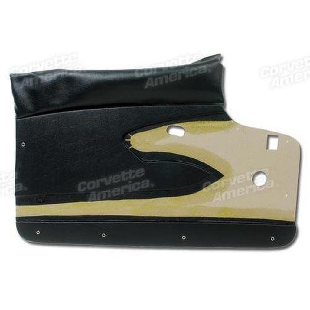 Corvette Door Panels. Black W/O Supports: 1959