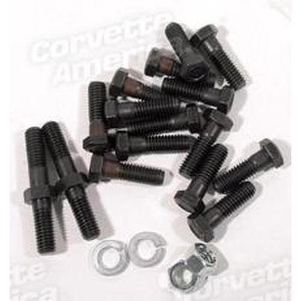 Corvette Exhaust Manifold Bolt Set. 427/454 W/Air Conditioning: 1966-1974