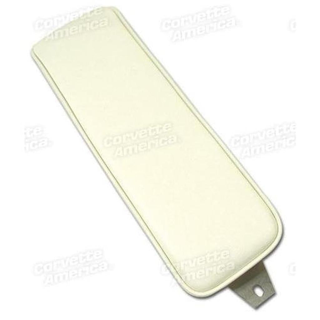 Corvette Center Armrest. White Vinyl: 1964