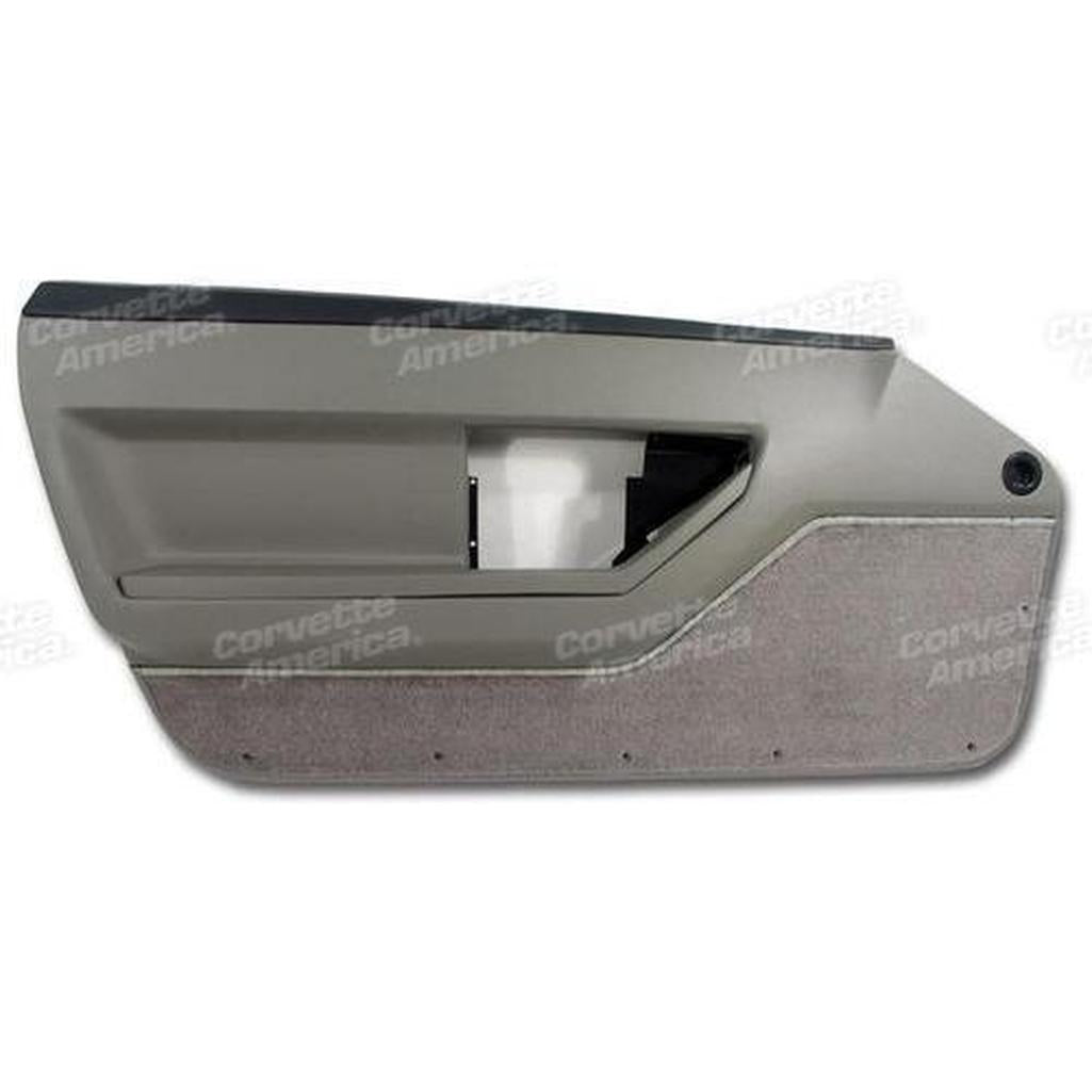Corvette Door Panel. Gray Deluxe Coupe LH: 1988-1989