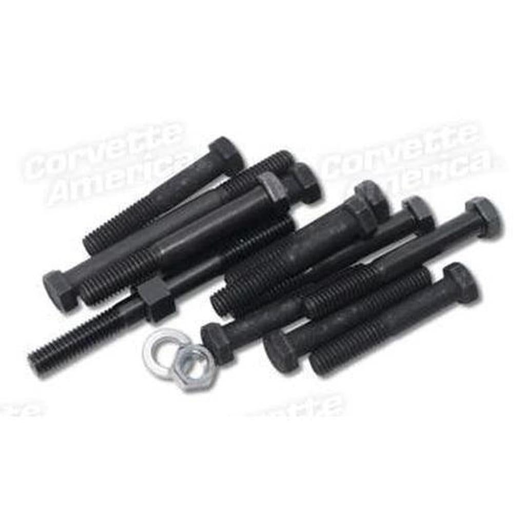 Corvette Exhaust Manifold Bolt Set. Small Block W/Air Conditioning: 1964-1974