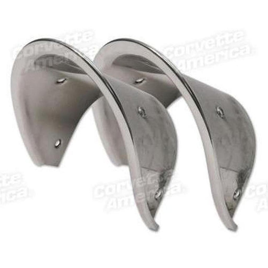 1968-1969 Corvette C3 Exhaust Bezels - Stainless Steel
