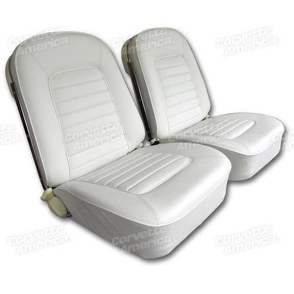 Corvette Leather Seat Covers. White: 1966