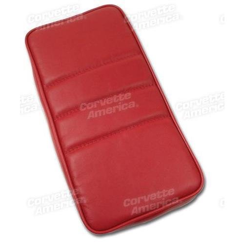 Corvette Center Armrest. Red Leather: 1986-1989