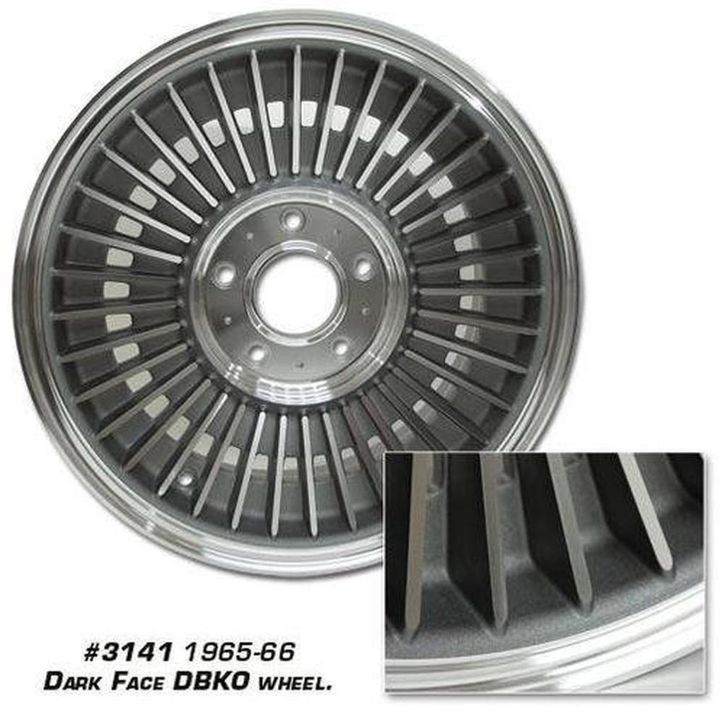 C2 1965-1966 Corvette Direct-Bolt Knock-Off Wheel - Dark Face Replica