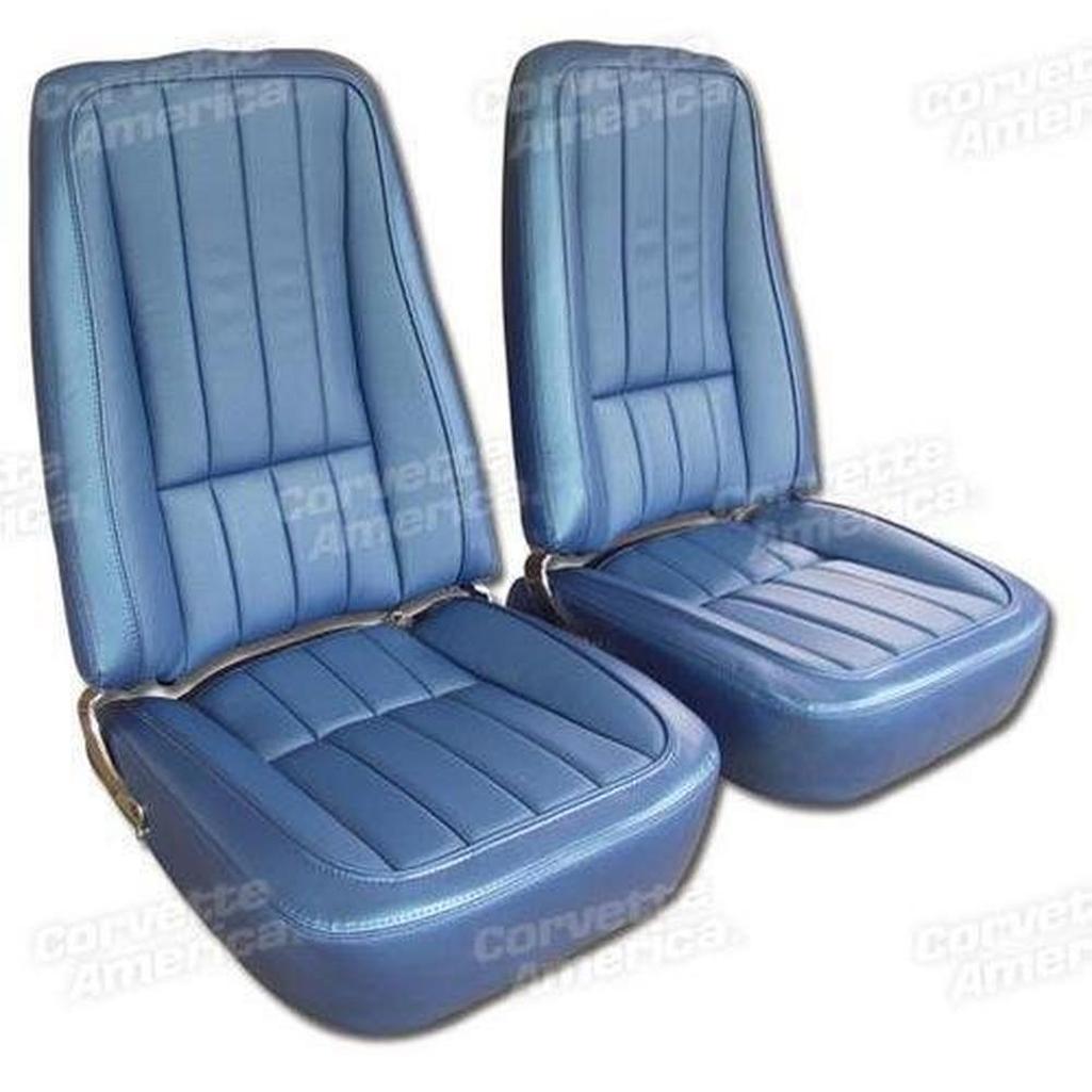 Corvette Vinyl Seat Covers. Bright Blue: 1969