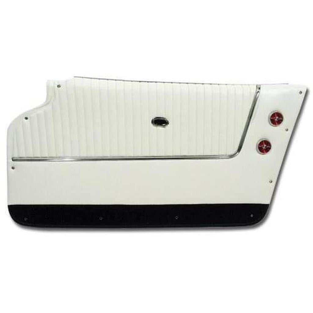 Corvette Door Panels. White With Black Carpet - Coupe - With Trim: 1964