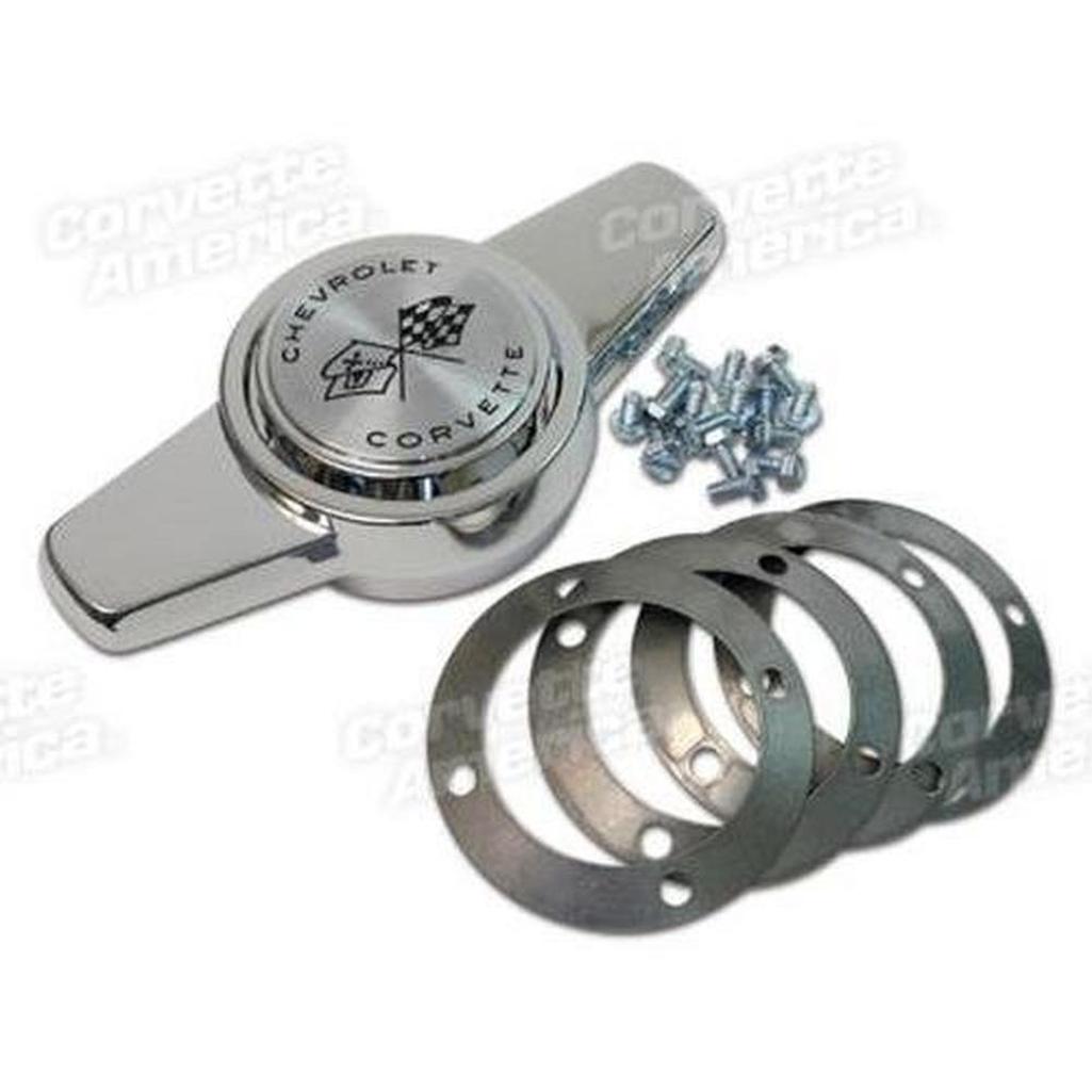 Corvette Hubcap Chrome Spinner Set.: 1956-1962
