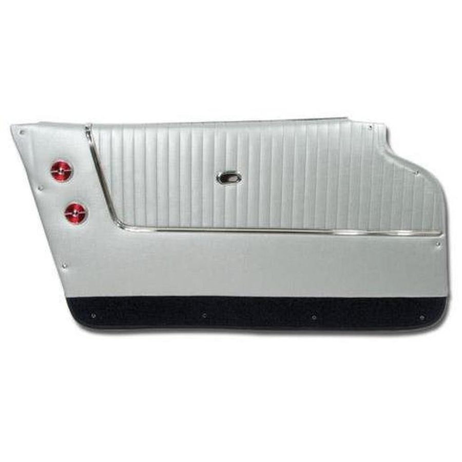 Corvette Door Panels. Silver With Dk Blue Carpet - Coupe - With Trim: 1964