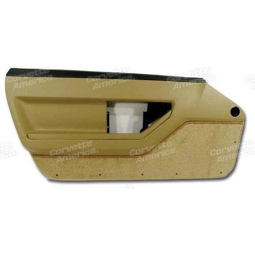 Corvette Door Panel. Saddle Deluxe Coupe LH: 1984-1987