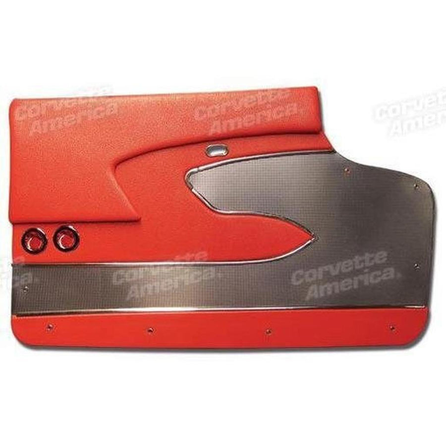 Corvette Door Panels. Red Deluxe Metal Support: 1958