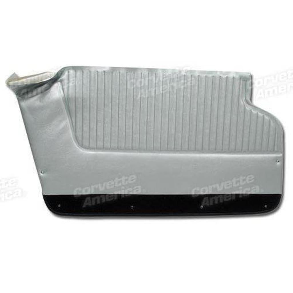 Corvette Door Panels. Silver With Black Carpet: 1964