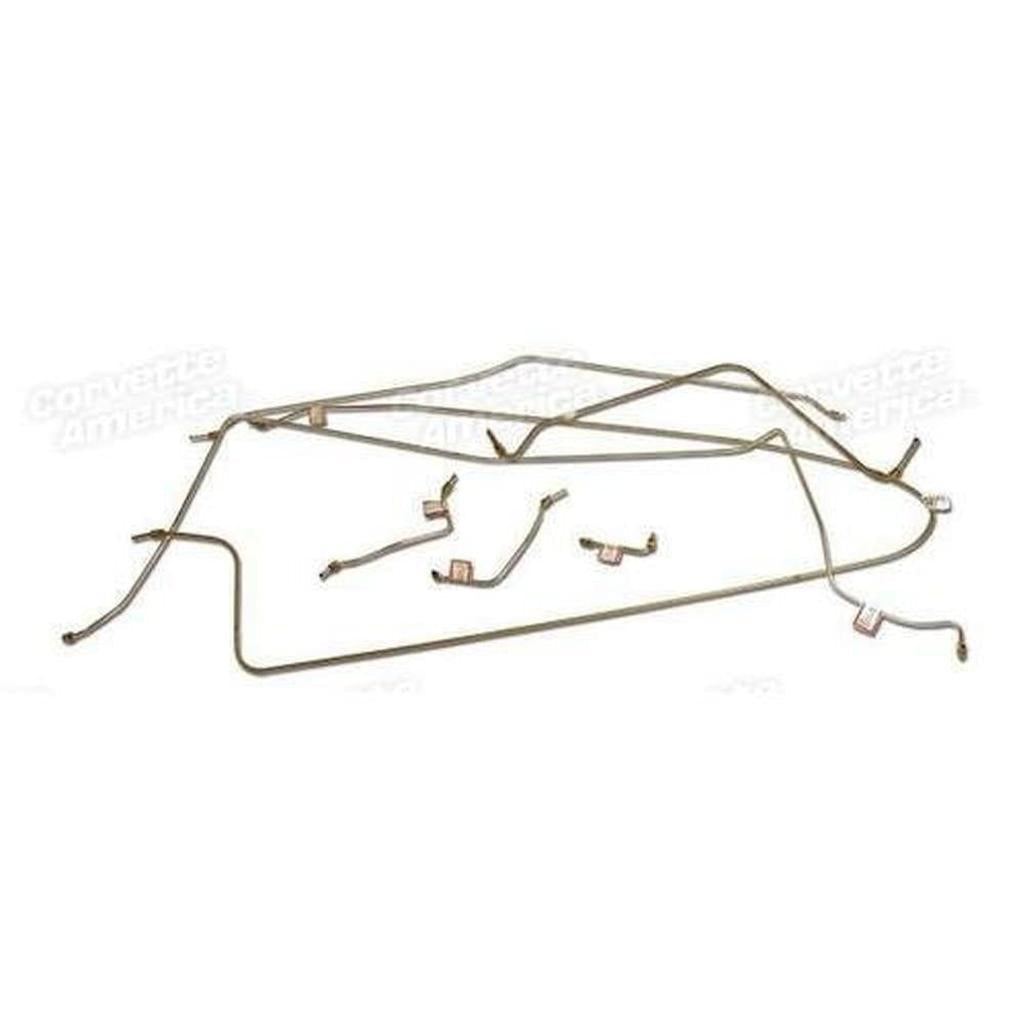 Corvette Brake Line Set. W/O Power Brake: 1963-1964