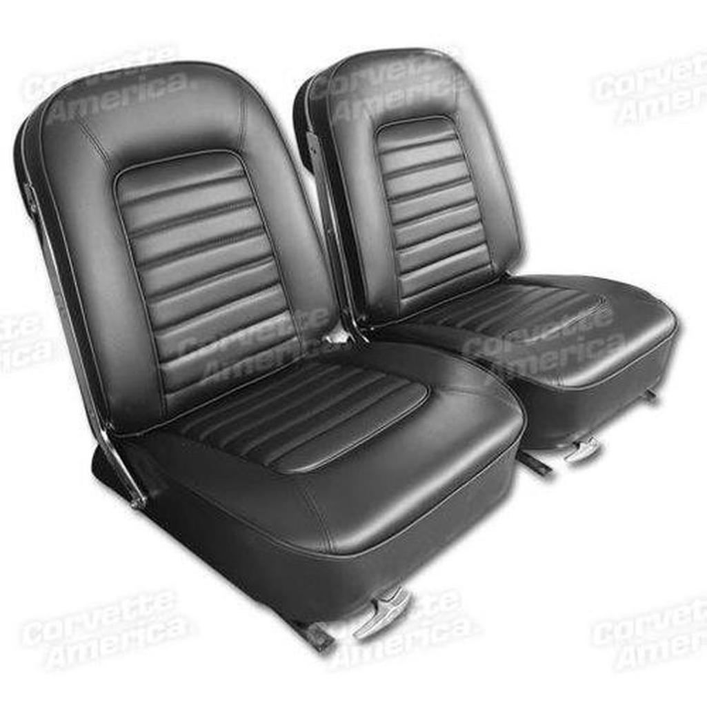 Corvette Vinyl Seat Covers. Black: 1966