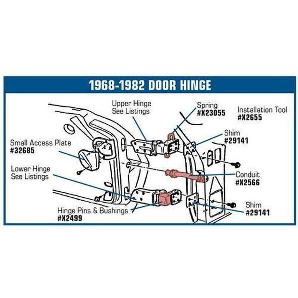 Corvette Door Access Plate. Small: 1968-1982