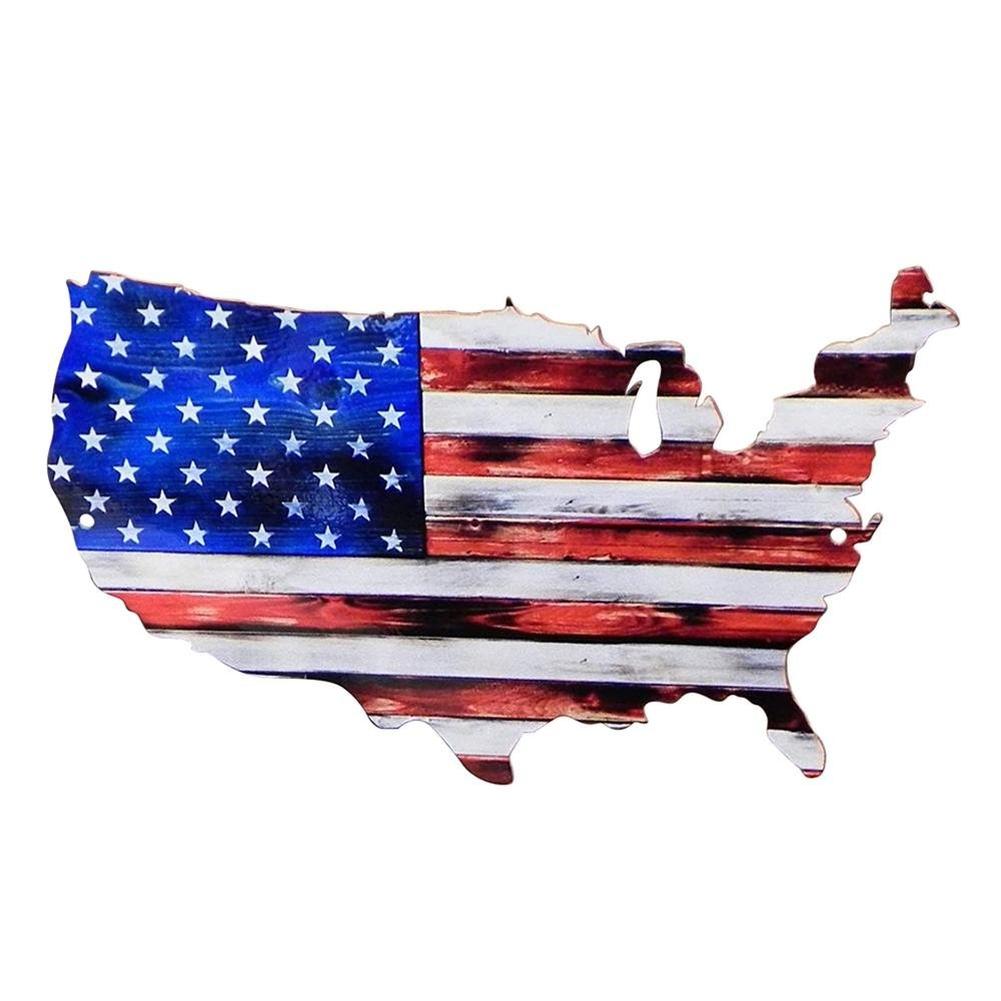 American Flag Full USA Metal Wall Sign
