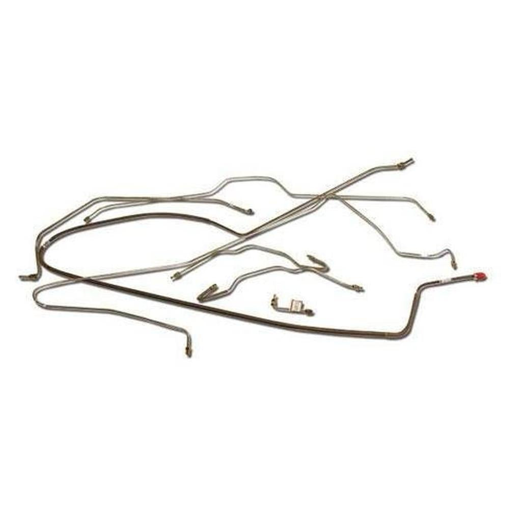 Corvette Brake Line Set. W/O Power Brake 1/4 Inch: 1966