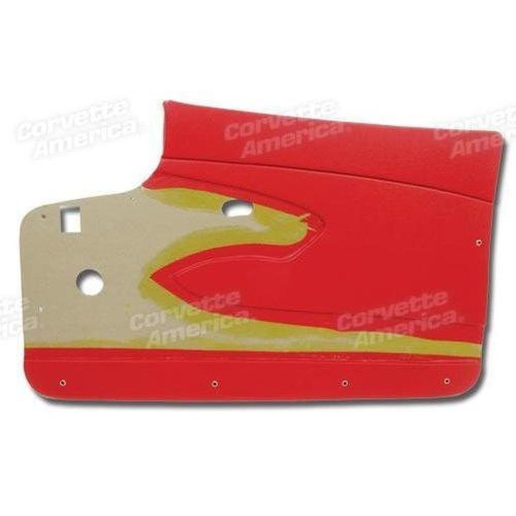 Corvette Door Panels. Red Metal Support: 1959