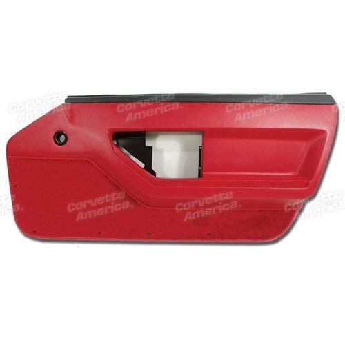 Corvette Door Panel. Red Deluxe Coupe RH: 1986-1989