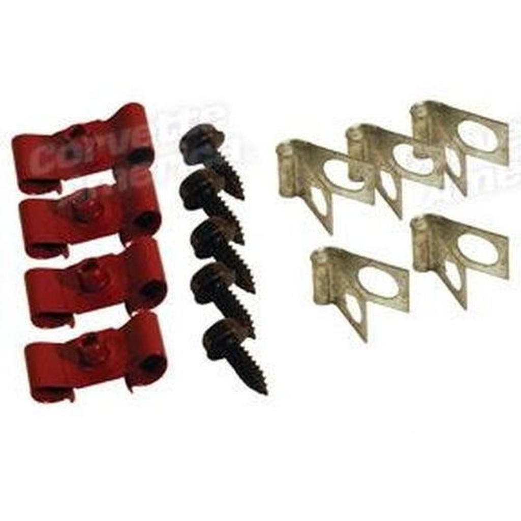Corvette Brake Line Clips - 14 Piece Set: 1963-1966