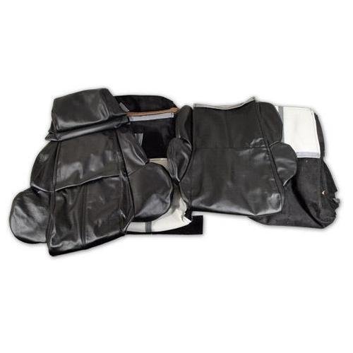 Corvette Driver Leather Seat Covers. Black Standard: 1989-1992