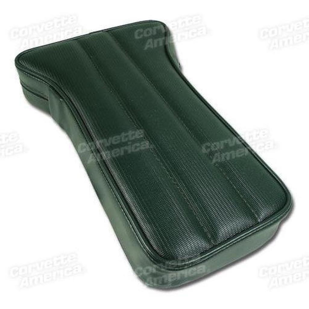 Corvette Center Armrest. Green Vinyl: 1969