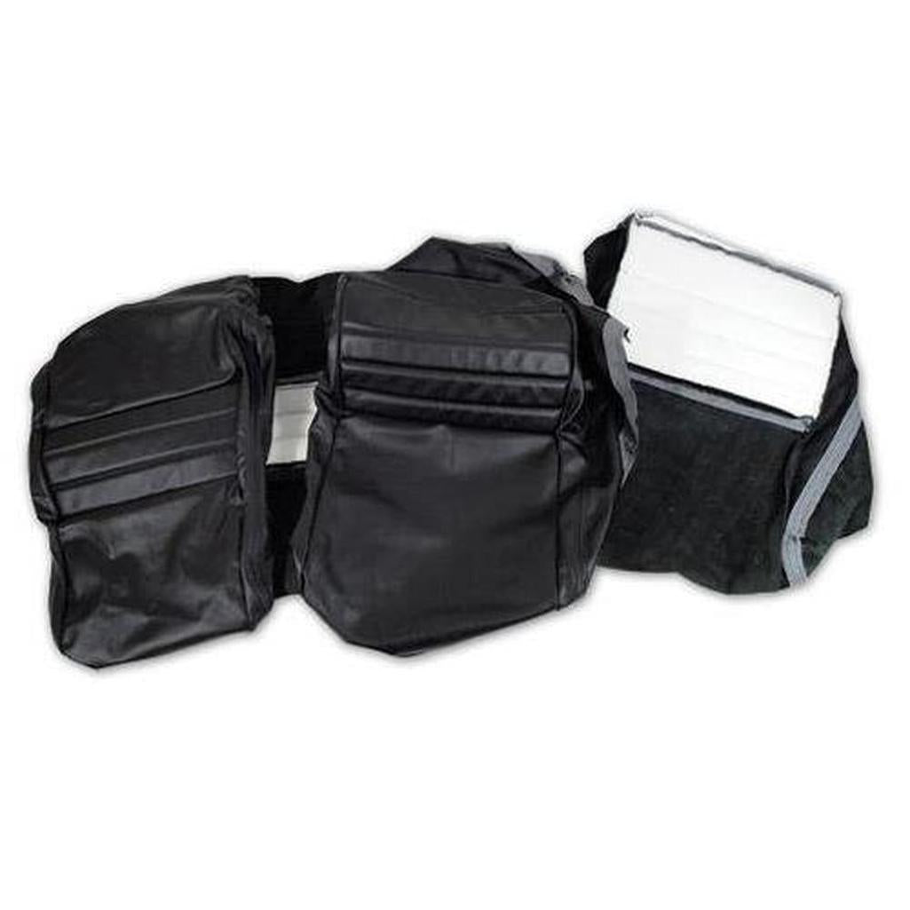 Corvette Leather Seat Covers. Black 100%-Leather 2--Bolster: 1979-1981