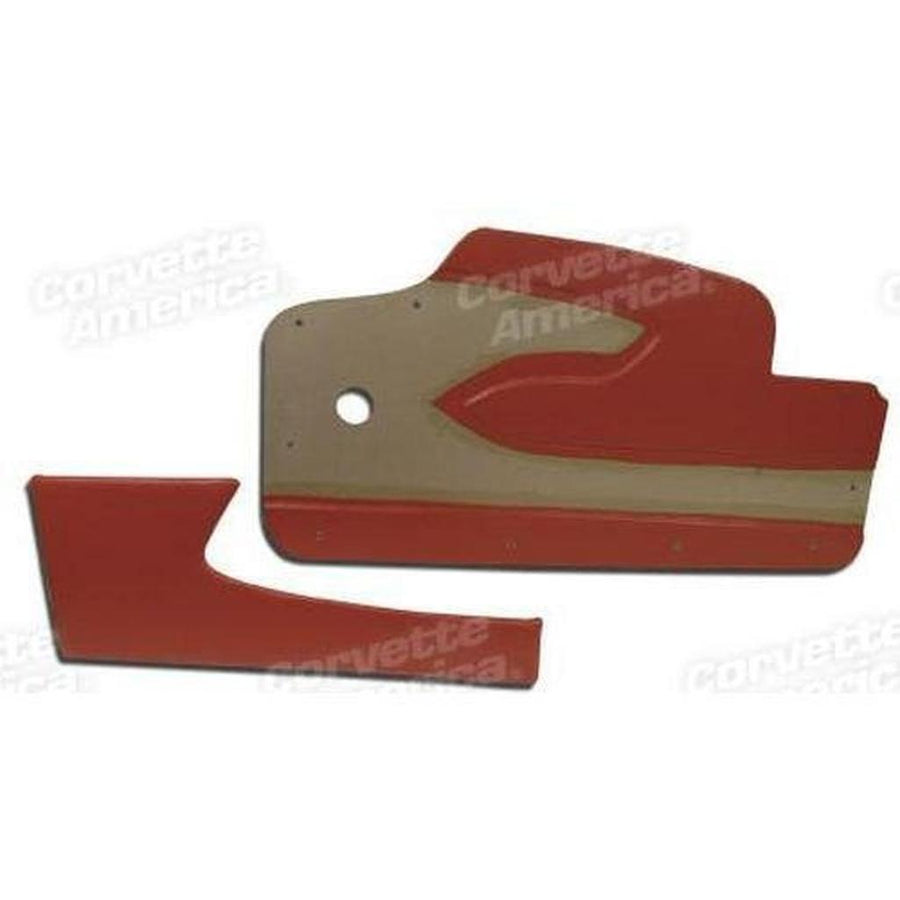 Corvette Door Panels. Charcoal Metal Support: 1958