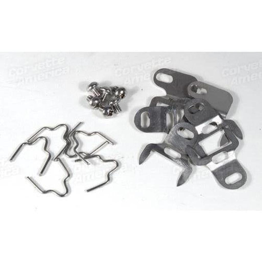 Corvette Door Post Weatherstrip Clip Set. 18 Piece: 1961-1962