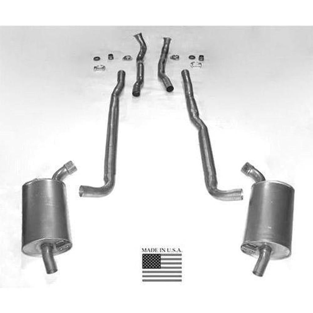 Corvette Exhaust System. 2.5 Inch 396/427 4 Speed -Separate Pipe & Muffler: 1965-1967