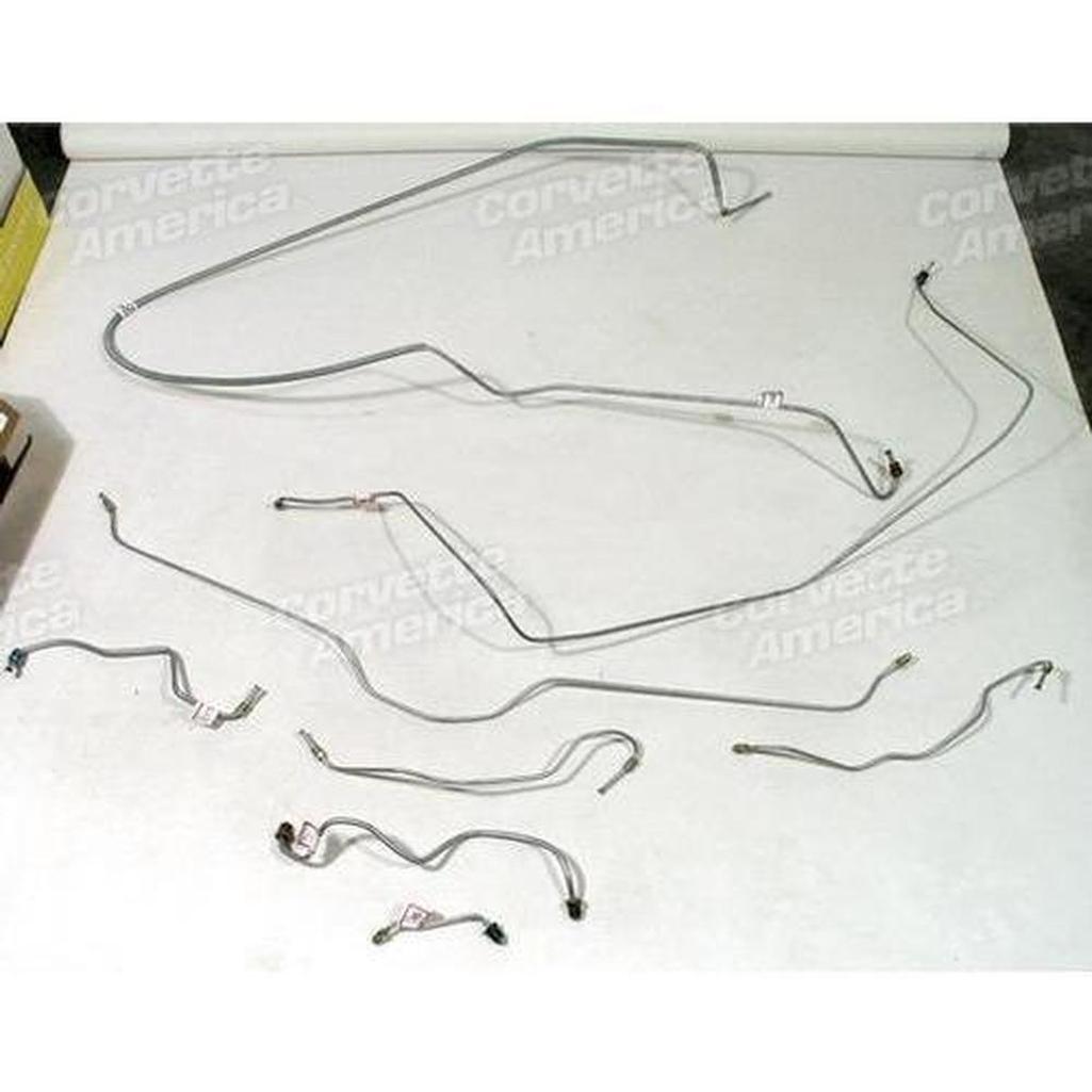 Corvette Brake Line Set. W/Power Brake: 1969