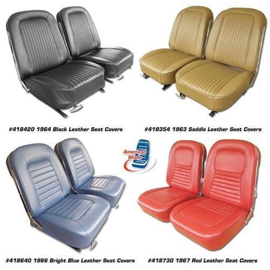 Corvette Leather Seat Covers. Saddle: 1966
