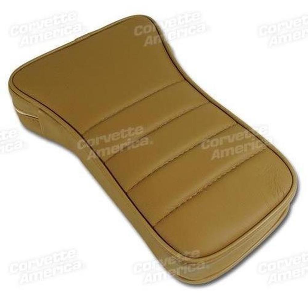 Corvette Center Armrest. Camel Leather: 1981-1982