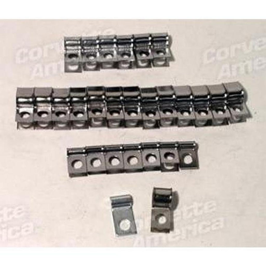 1970-1973 Corvette C3 Brake & Gas Line Clamp Set - 28 Piece