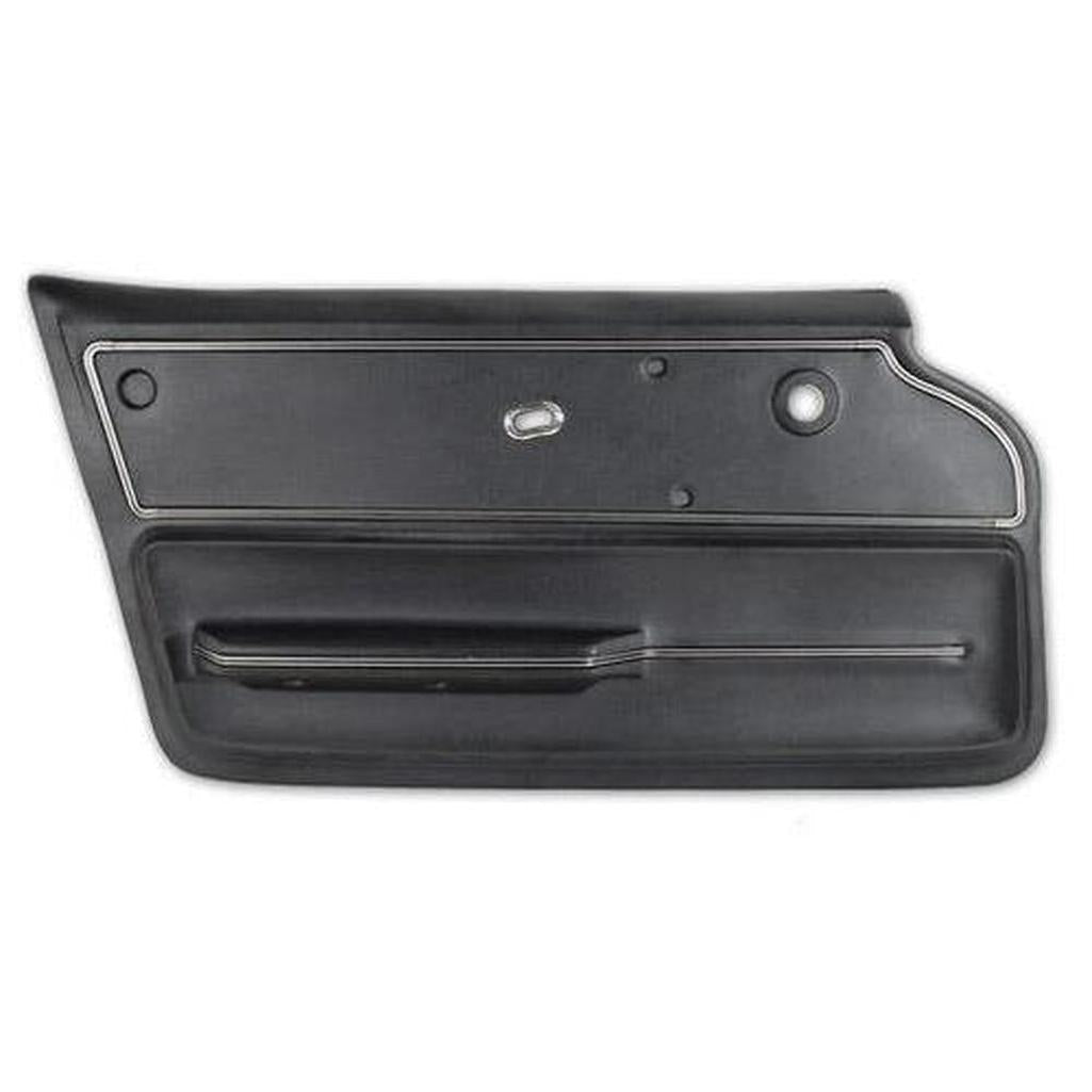 Corvette Door Panel. Black Convertible With Trim LH: 1965-1966