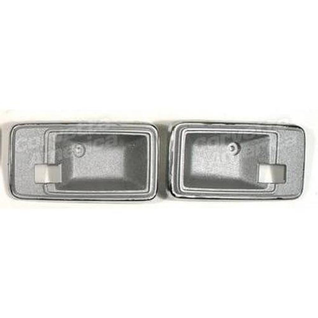 Corvette Door Latch Bezels. Silver: 1981