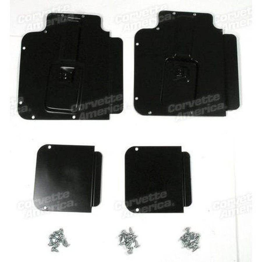 Corvette Door Access Plate Set. W/Fasteners 4 Piece: 1959-1961