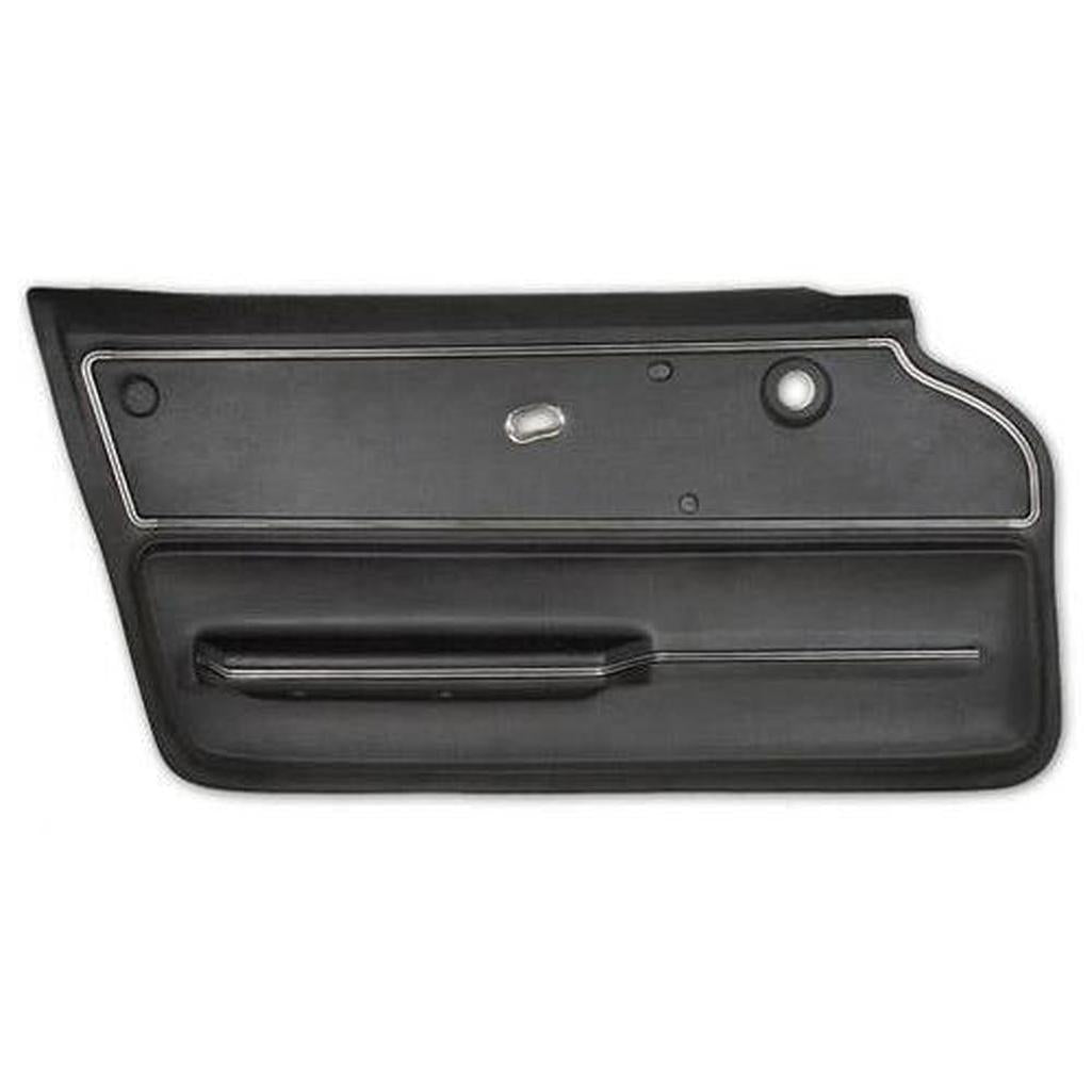 Corvette Door Panel. Black Coupe With Trim LH: 1965-1966